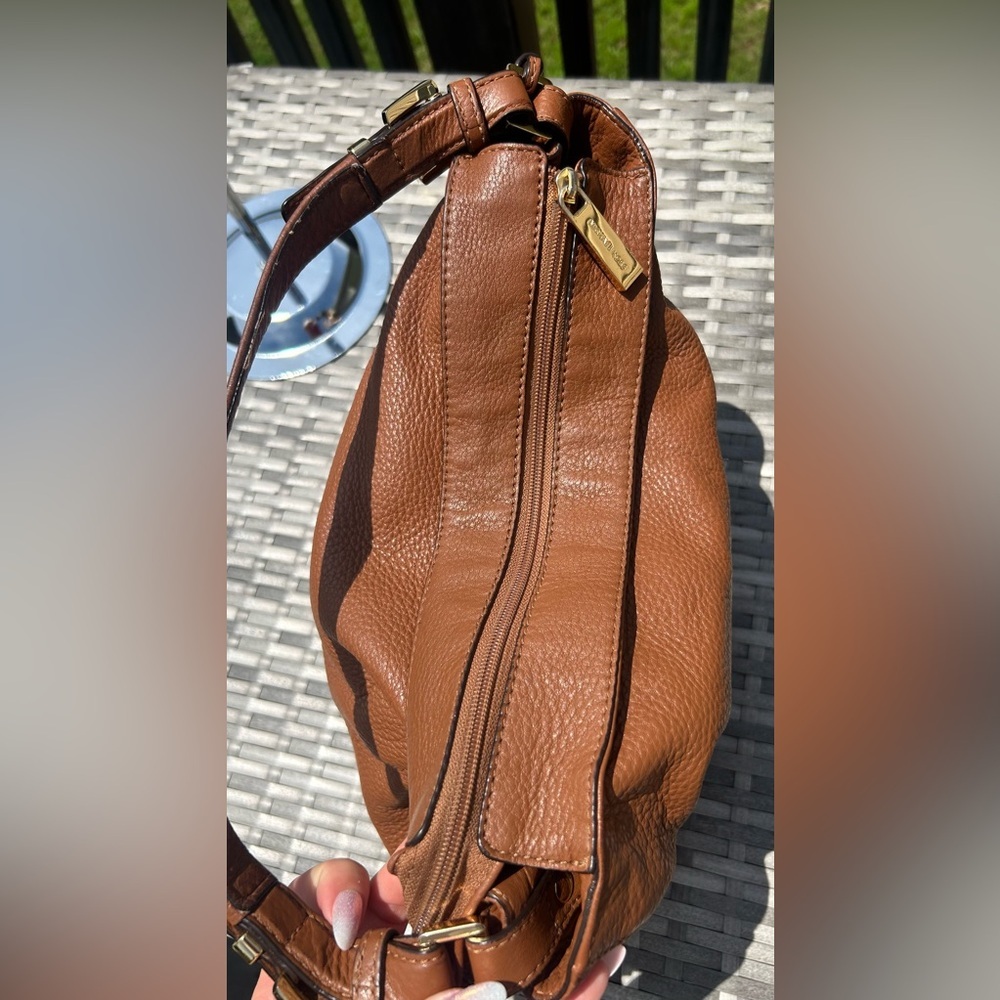 Michael Kors Aria Large Brown Pebbled Leather Shoulder Bag w/ MK Dustbag EUC!​ - Picture 9 of 13